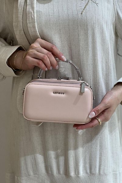 Levidor Double Zipper Hand Holding Mini Crossbody Bag