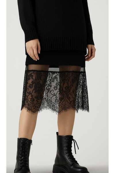 NO NAME Transparan Yeni Stil Etek