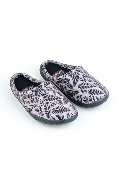 GEZER Women's slippers, gray with natural print, size 36, 22.5 centimeters, comfortable and warm