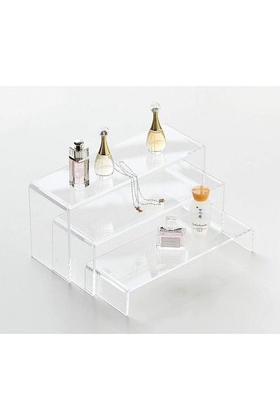 Generic حامل عرض أكريليك شفاف، حامل عرض للطعام، العطور، الكب كيك، المجوهرات، الألعاب