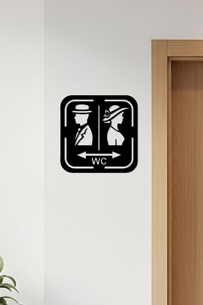 oalpo Wc Sign, Toilet Sign, Women Men Sign, Directional Signs