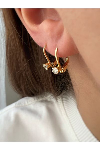 ToffyStore Vip Elegant Stone Detail Earrings -Pp