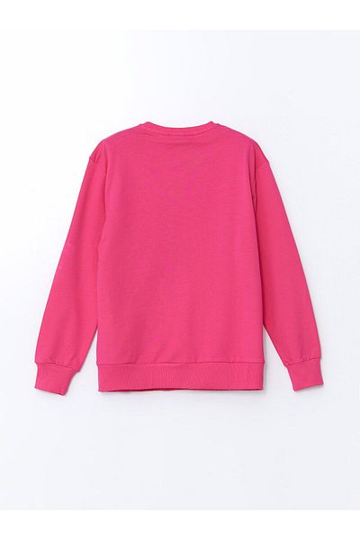 LC Waikiki Crew Neck Long Sleeve Printed Girl's Sweatshirt