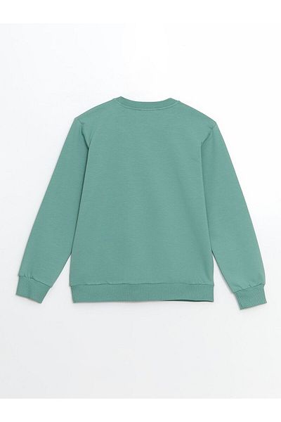LC Waikiki Crew Neck Printed Girl's Sweatshirt