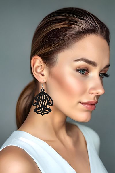 oalpo Minimalist Black Lightweight Earrings – Ideal for Everyday and Elegant Style