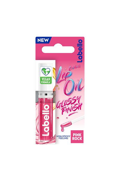 LABELLO LABELLO Lip Oil Pink Rock Moisturising Lip Care, Organic Jojoba Oil, Glossy Finish, 5.5ml