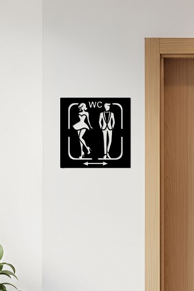 oalpo Wc Sign, Toilet Sign, Women Men Sign, Directional Signs