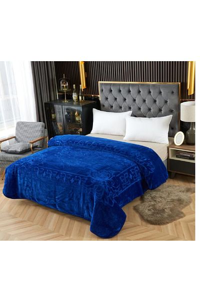 OEM Thick blanket 200 x 230 cm extra 3.5Kg COCOLINO Blue