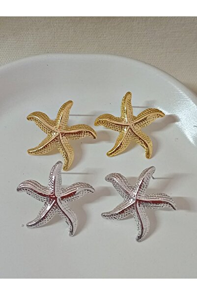 mos&more Gold Deniz Yıldızı Hafif Kadın Küpe