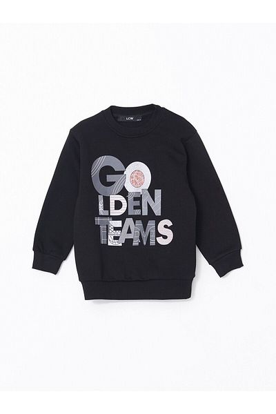 LC Waikiki Crew Neck Printed Baby Boy Sweatshirt