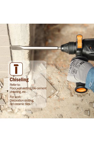 kseibi ROTARY HAMMER, SDS-PLUS, 26MM, 850W, BMC BOX - delivers efficient performance on concrete.