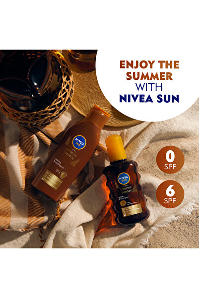 NIVEA NIVEA SUN Carotene Tanning Oil Spray SPF 6 with Vitamin E & Jojoba Oil, Hydrating Golden Tan, 200ml