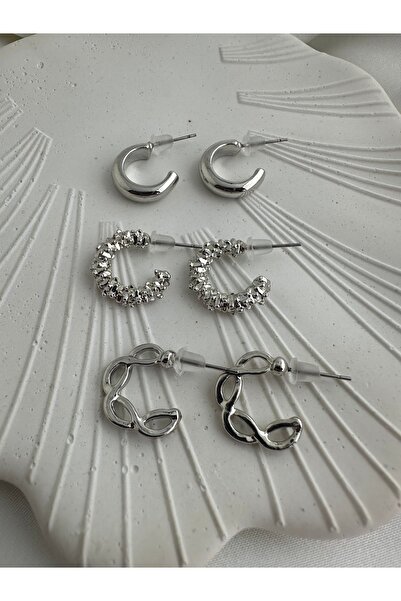 GREENSEA Kadın Çelik 6’lı Küpe