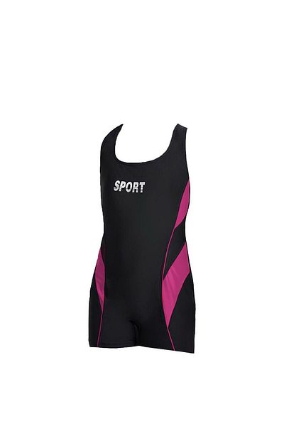 pistyle Girls' Black and Pink Swimmer Swimsuit with Shorts Please Pay Attention to the Size Measurements.3.Photo