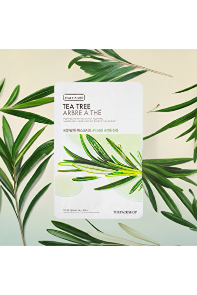 The Face Shop X5 Real Nature Face Masks || Tea Tree Extract || To Soothe Skin