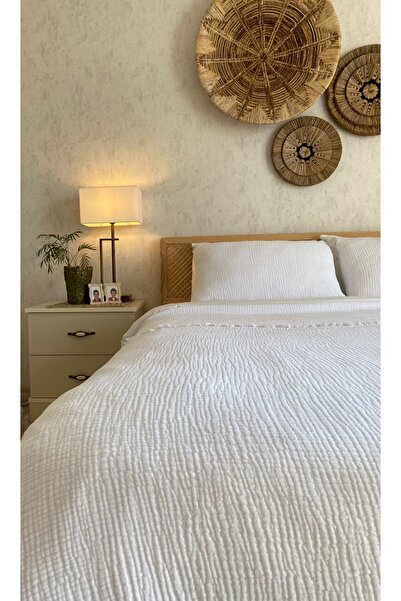 YASEMİNİNEVİ Snow White Bedspread (200X230 Intermediate Size) Pike