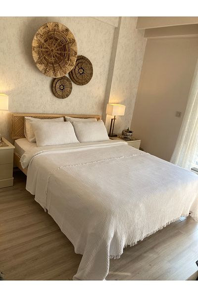 YASEMİNİNEVİ Κάλυμμα κρεβατιού Χιονάτη (μεσαίου μεγέθους 200x230) Πικέ