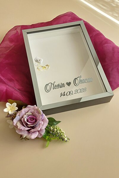 hobicehayaller 25x35 Cm Isimli Ledli Derin Anı Çerçevesi! Yeni Moda Gül Kutul...