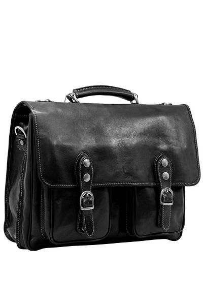 UTIL LAND FASHION Men's briefcase made of genuine leather, laptop compartment, S143