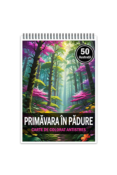 Legendary Gifts Carte de colorat pentruantistres, 50 de ilustratii, Primavara...
