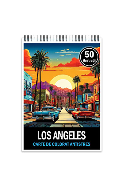 Legendary Gifts Carte de colorat pentruantistres, 50 de ilustratii, Los Angeles
