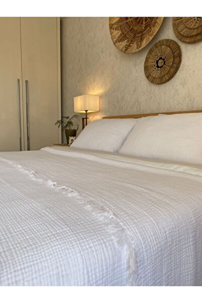 YASEMİNİNEVİ Snow White Bedspread (200X230 Intermediate Size) Pike