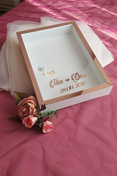 hobicehayaller 25x35 Cm Isimli Ledli Derin Anı Çerçevesi! Yeni Moda Gül Kutul...