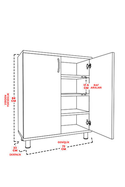Hediyeler Kapında Blue Design 4 Raflı Ayakkabılık Antre Hol Çok Amaçlı Ayakkabı Dolabı