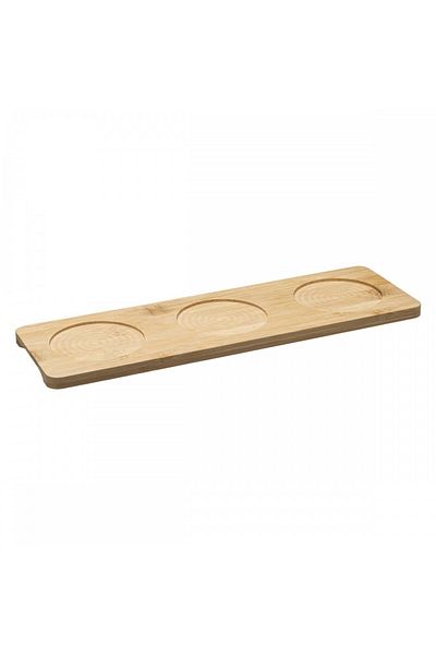 Secret de Gourmet Black tulip aperitif serving set, ceramic, bamboo, 31x10x H10 cm