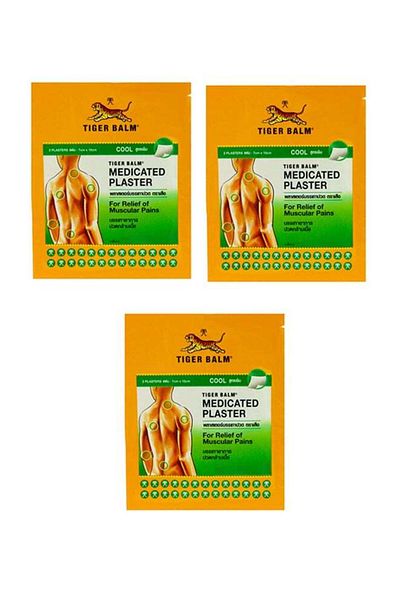 Tiger Balm ضمادة طبية لتخفيف الآلام الباردة مكونة من 3 قطع