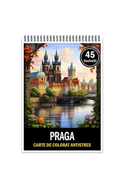 Legendary Gifts Carte de colorat pentruantistres, 45 de ilustratii, Praga