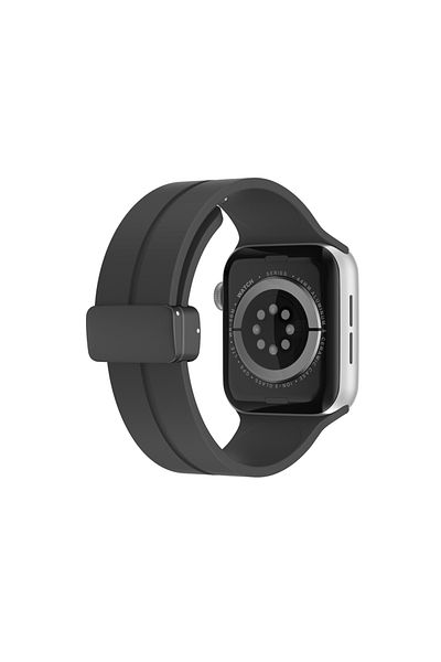 LUVLU Curea din silicon compatibilă cu Apple Watch Series Ultra, Ultra 2, Se 2, 10/9/8/7/6/ - 42/44/45/49 mm