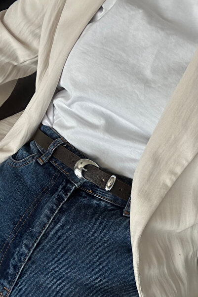 keisy Aniela Gümüş Tokalı Kadın Kemer