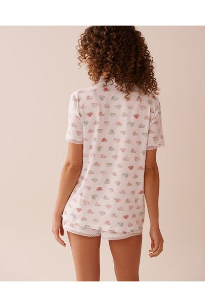 La Vie en Rose Snail Print Super Soft Button-down Shirt