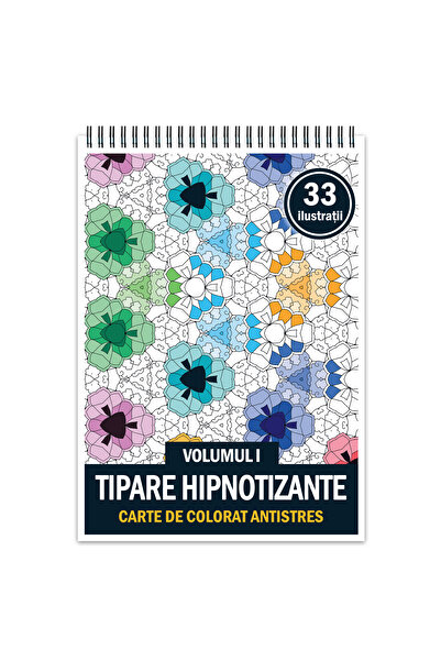 Legendary Gifts Carte de colorat antistres, 33 de ilustratii Tipare Hipnotizante