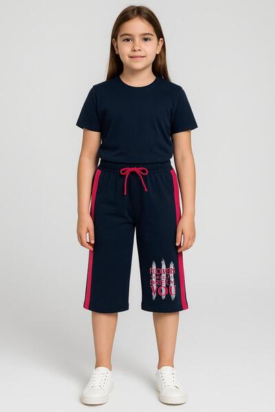 babixkids Caribou Girl's Stripes Printed Capri pentru vârstele 5-16