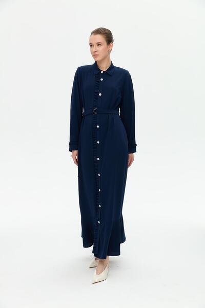 Günay Karaca Ferace Abaya Elbise Yazlık Kadın Tesettür 20233