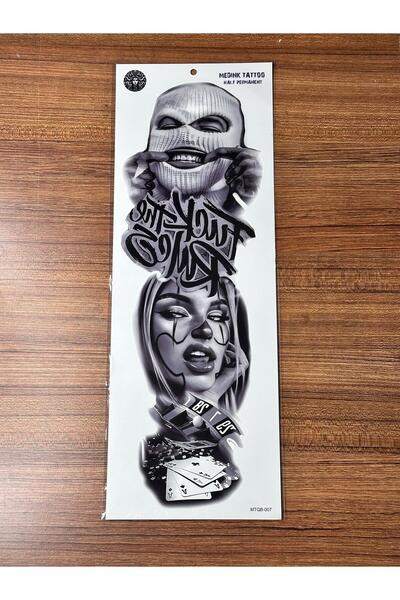 Tattoo Gerçekci Tam Kol Kaplama Geçici Dövme Sticker Tattoo