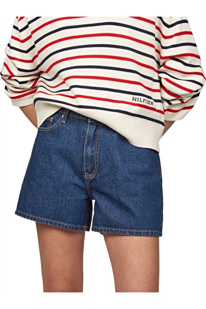 Tommy Hilfiger DNM MINI SHORT HW ACE Kadın Mavi Şort - WW0WW44385