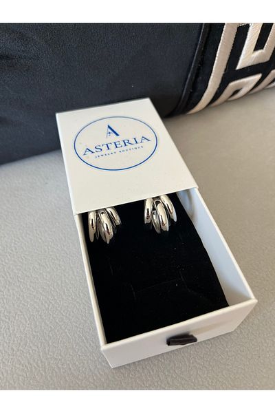 Asteria Jewelry Triple Look Hoop Earrings