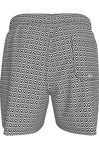 Tommy Hilfiger MEDIUM DRAWSTRING PRINT Erkek Bej Deniz Şortu - UM0UM03491