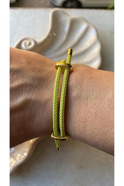 ZRN AKSESUAR Rope Bracelet Phosphor Green Color Stylish Trend