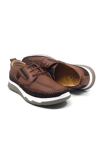 Luis Figo 100% Leather Men's Summer Orthopedic Comfortable Tied Tieless Rok Shoes New Season 40-44