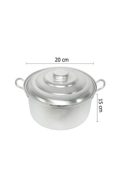 Generic 20cm Non-stick Aluminum Cooking Pot with Lid