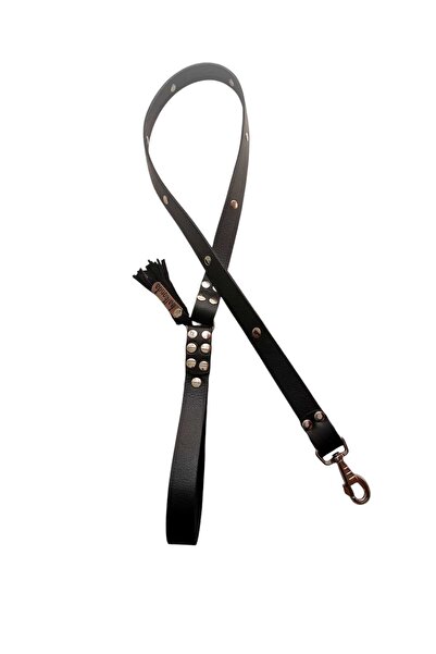 balkonda مقود سفر للكلاب جلد طبيعي أسود السُمك: 4 مم العرض: 2.5 سم الطول: 130...