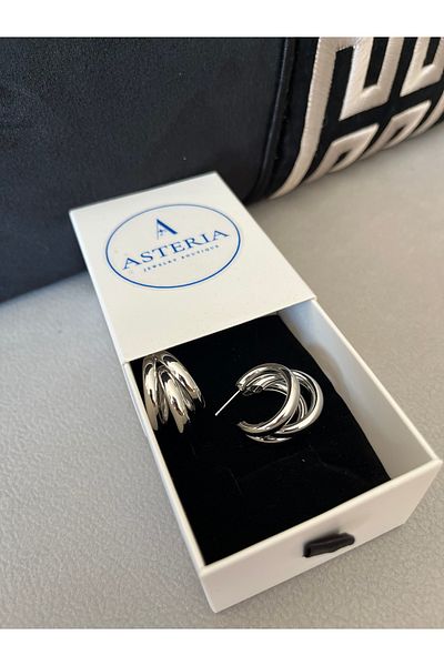 Asteria Jewelry Triple Look Hoop Earrings