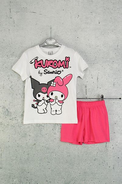DMB BOYS & GIRLS Dmb Girl Kuromi Shorts Suit 3-8 Years Fuchsia