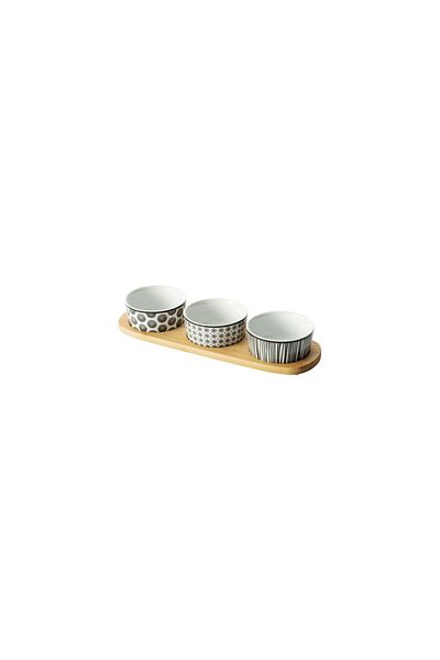 Secret de Gourmet Set de servire aperitive Bohemia, porțelan, 29,5 x 9,5 x 4,5 cm