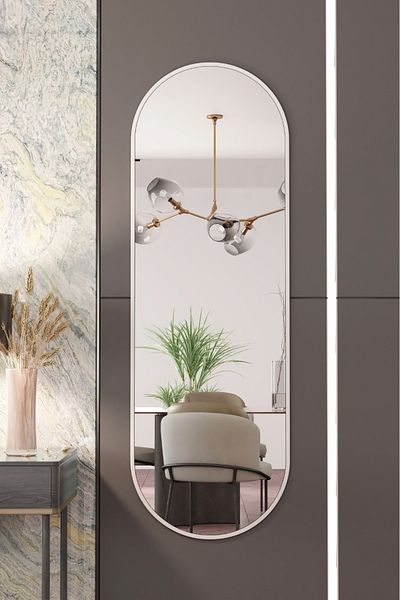 Marsah Home Oval mirror 180x60 cm White