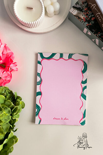 Flowery Paper Dream Notepad A5 - Memopad, Bloknot, Defter, Not Kağıdı,okul De...